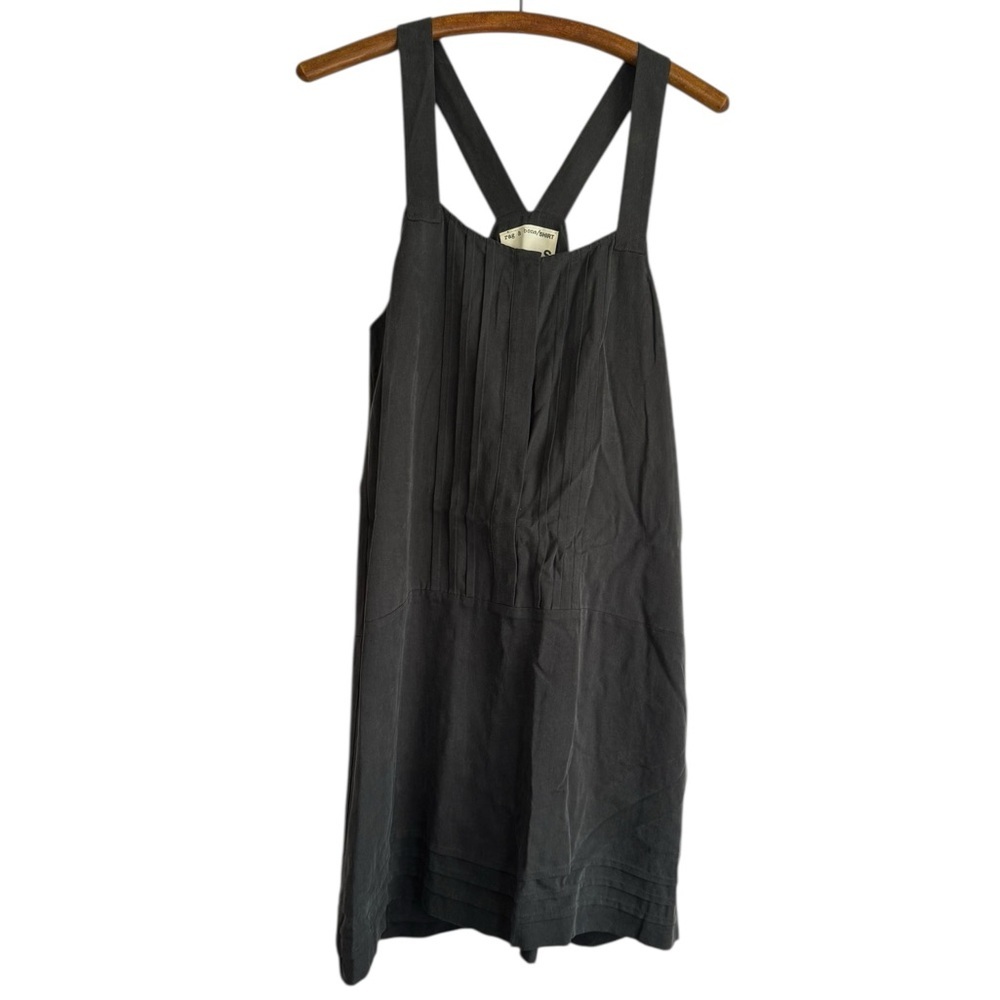 Rag & Bone Pleated Front Shirt Overall Dress Gray gray Lyocell Size small